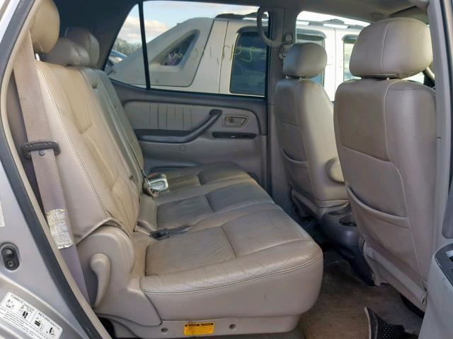 5TDBT48A71S044628 - 2001 TOYOTA SEQUOIA LI SILVER photo 6