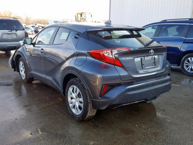 JTNKHMBX4K1018089 - 2019 TOYOTA C-HR XLE GRAY photo 3