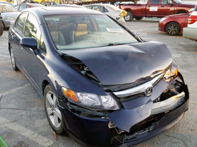 2HGFA16928H536251 - 2008 HONDA CIVIC EXL BLUE photo 1