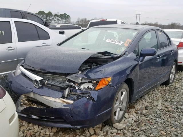 2HGFA16928H536251 - 2008 HONDA CIVIC EXL BLUE photo 2