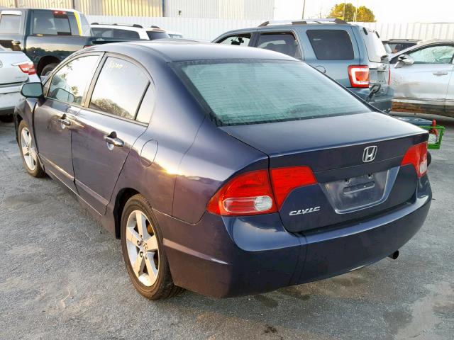 2HGFA16928H536251 - 2008 HONDA CIVIC EXL BLUE photo 3