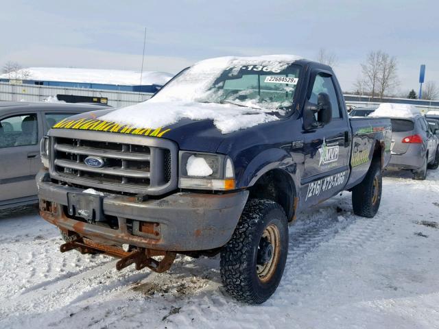 1FTSF31L14EA87093 - 2004 FORD F350 SRW S BLUE photo 2