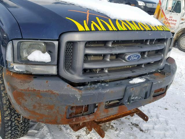 1FTSF31L14EA87093 - 2004 FORD F350 SRW S BLUE photo 9