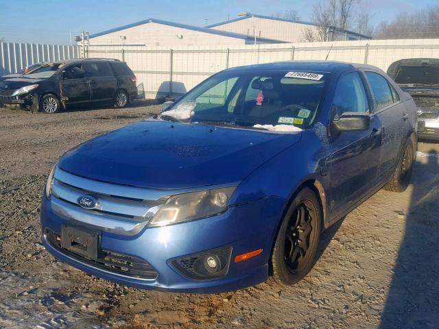 3FAHP0HA5AR108746 - 2010 FORD FUSION SE BLUE photo 2