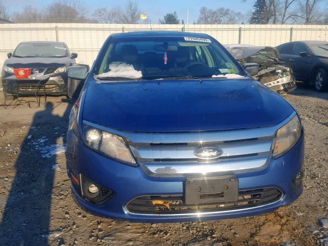 3FAHP0HA5AR108746 - 2010 FORD FUSION SE BLUE photo 9