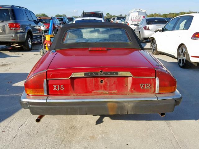 SAJNV4840KC159125 - 1989 JAGUAR XJS RED photo 6