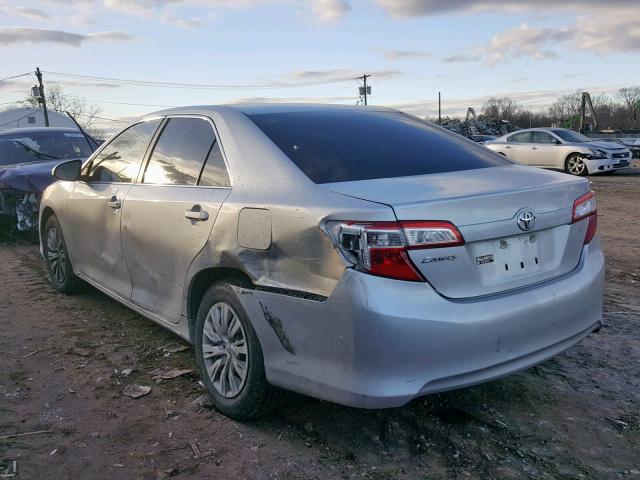 4T1BF1FK6CU020073 - 2012 TOYOTA CAMRY BASE SILVER photo 3