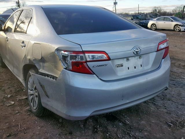 4T1BF1FK6CU020073 - 2012 TOYOTA CAMRY BASE SILVER photo 9