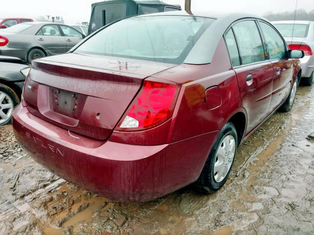 1G8AF52F23Z116912 - 2003 SATURN ION LEVEL BURGUNDY photo 4