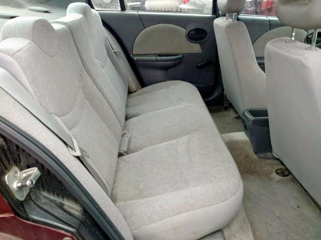 1G8AF52F23Z116912 - 2003 SATURN ION LEVEL BURGUNDY photo 6