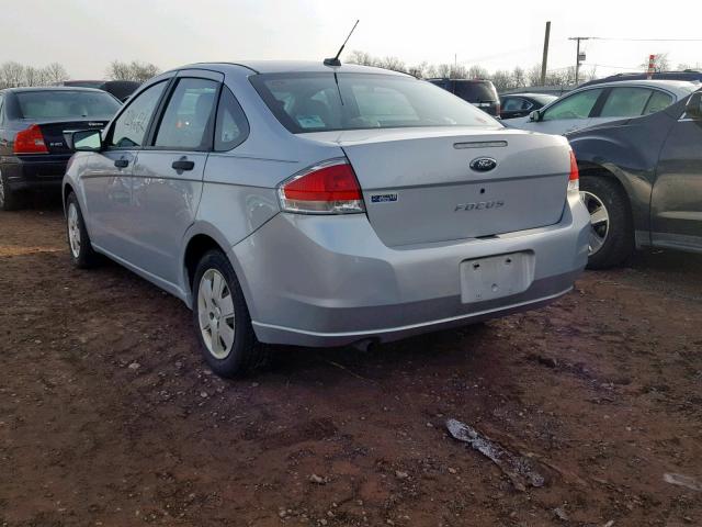 1FAHP34N68W261489 - 2008 FORD FOCUS S/SE GRAY photo 3