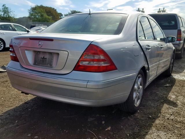 WDBRF61J43F308501 - 2003 MERCEDES-BENZ C 240 SILVER photo 4