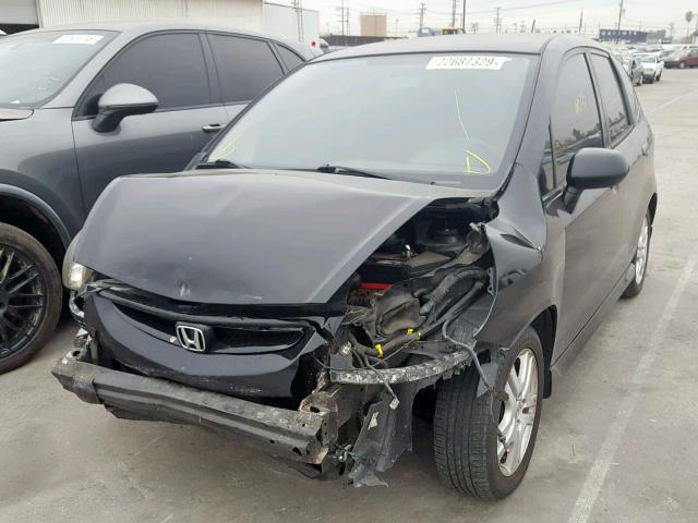 JHMGD37668S046347 - 2008 HONDA FIT SPORT BLACK photo 2