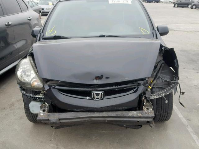 JHMGD37668S046347 - 2008 HONDA FIT SPORT BLACK photo 9