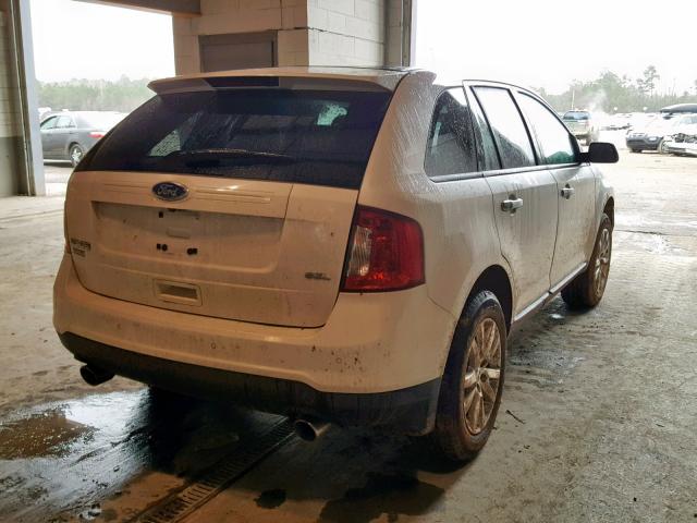 2FMDK3JC2BBB29358 - 2011 FORD EDGE SEL WHITE photo 4