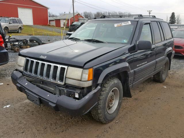 1J4GZ58SXVC619471 - 1997 JEEP GRAND CHER BLACK photo 2