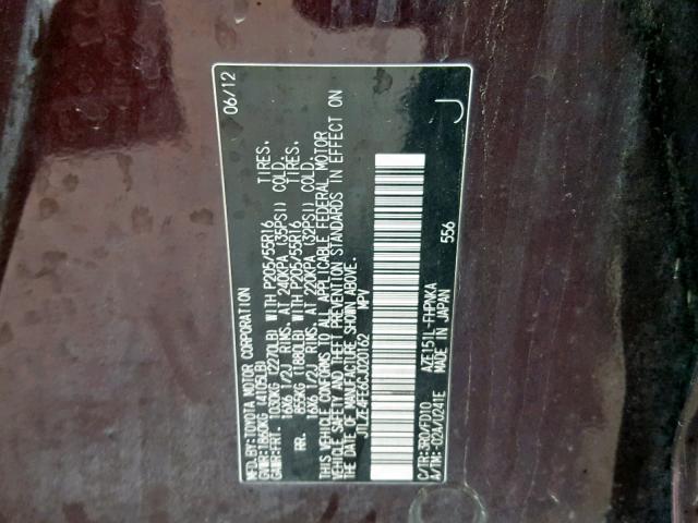 JTLZE4FE6CJ020162 - 2012 TOYOTA SCION XB Күлгін фото 10