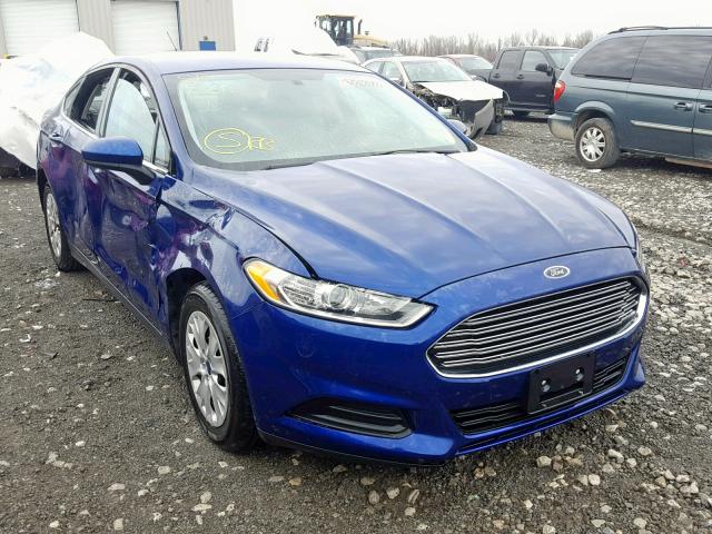 1FA6P0G74E5368349 - 2014 FORD FUSION S BLUE photo 1