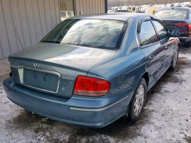 KMHWF35HX5A109619 - 2005 HYUNDAI SONATA GLS BLUE photo 4