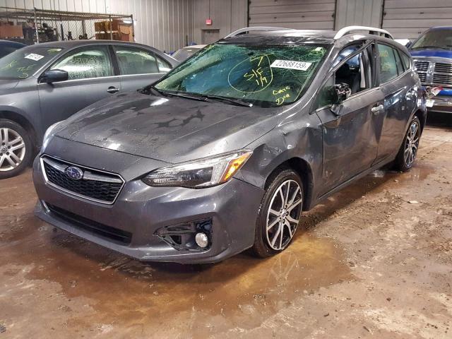 4S3GTAU63J3733203 - 2018 SUBARU IMPREZA LI GRAY photo 2