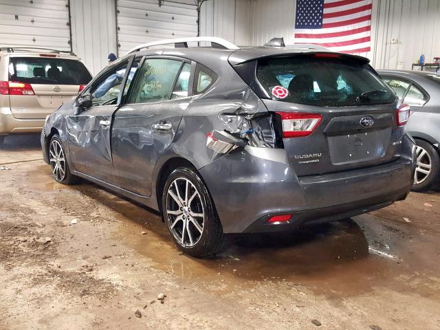 4S3GTAU63J3733203 - 2018 SUBARU IMPREZA LI GRAY photo 3