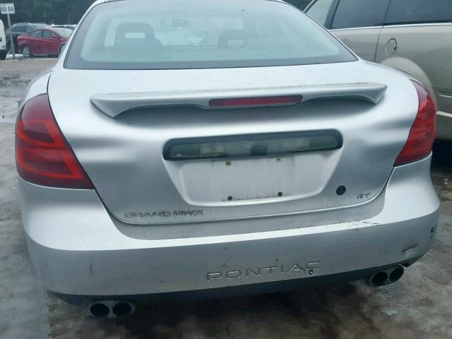 2G2WS522X41253504 - 2004 PONTIAC GRAND PRIX SILVER photo 9