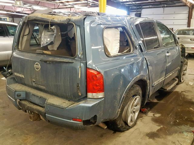 5N1AA0NC2BN622220 - 2011 NISSAN ARMADA SV BLUE photo 4