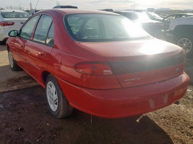 3FAFP13P92R108176 - 2002 FORD ESCORT RED photo 3