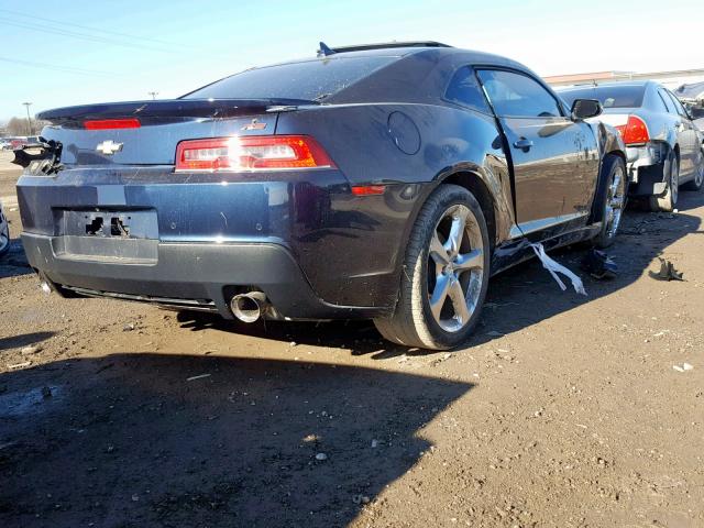 2G1FF1E34F9172881 - 2015 CHEVROLET CAMARO LT BLUE photo 4