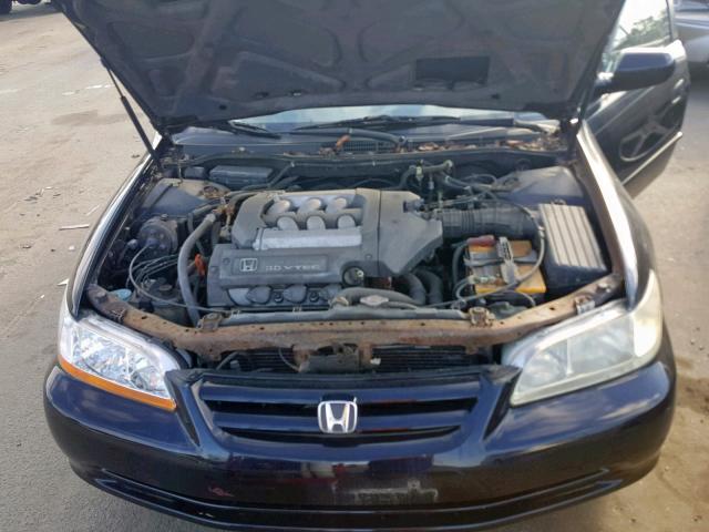 1HGCG16551A073752 - 2001 HONDA ACCORD EX BLACK photo 7