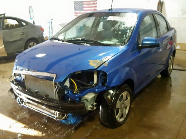 KL1TD56E79B616126 - 2009 CHEVROLET AVEO LS BLUE photo 2