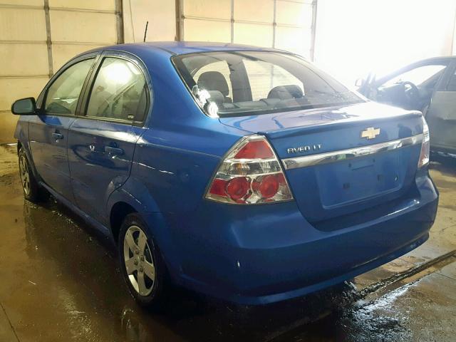 KL1TD56E79B616126 - 2009 CHEVROLET AVEO LS BLUE photo 3