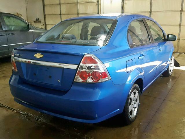 KL1TD56E79B616126 - 2009 CHEVROLET AVEO LS BLUE photo 4