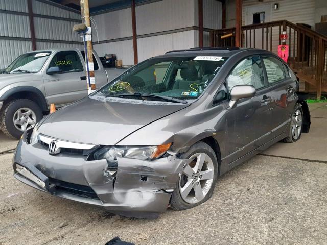 2HGFA15848H305845 - 2008 HONDA CIVIC EX GRAY photo 2