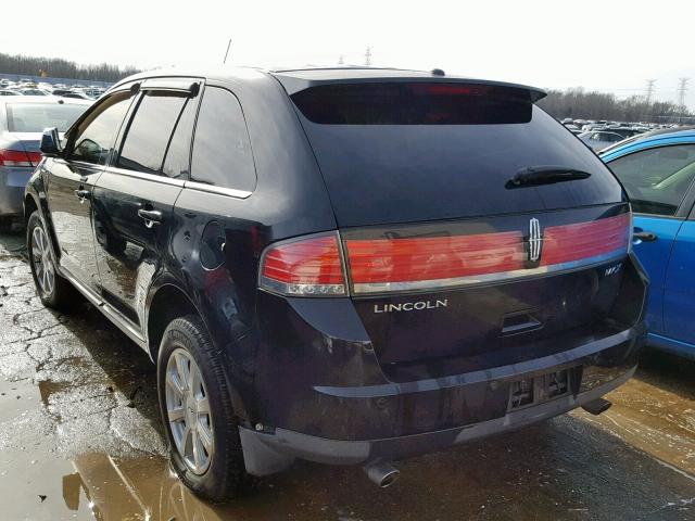 2LMDU68C98BJ12023 - 2008 LINCOLN MKX BLACK photo 3