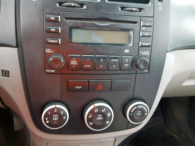 KNAFE222995643644 - 2009 KIA SPECTRA EX BLACK photo 9