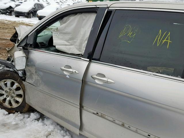 5FNRL38438B002264 - 2008 HONDA ODYSSEY EX SILVER photo 10