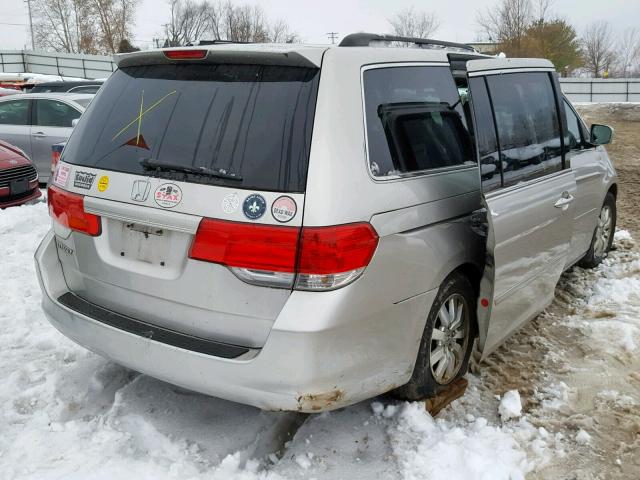 5FNRL38438B002264 - 2008 HONDA ODYSSEY EX SILVER photo 4