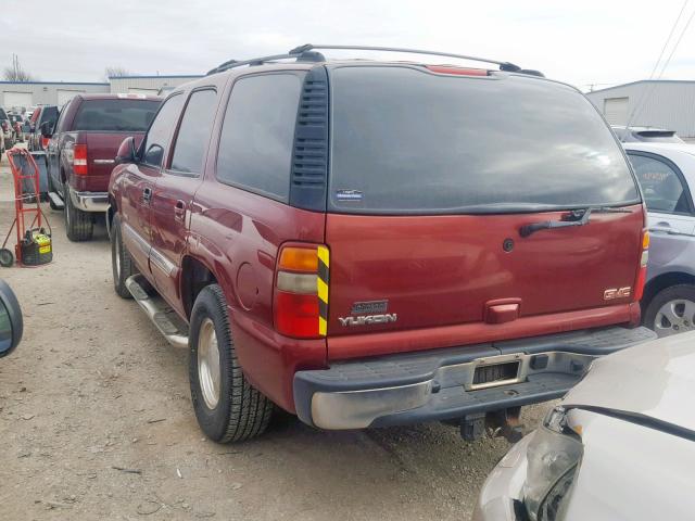 1GKEK13ZX3R186022 - 2003 GMC YUKON BURGUNDY photo 3