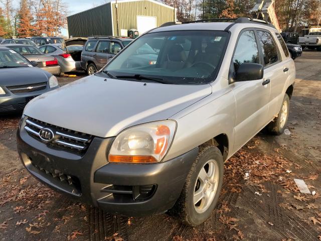 KNDJE724787538874 - 2008 KIA SPORTAGE L SILVER photo 2