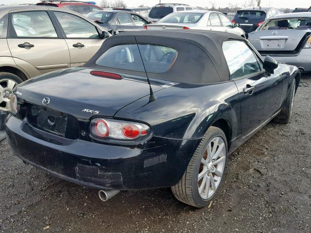 JM1NC25F360108367 - 2006 MAZDA MX-5 MIATA BLACK photo 4