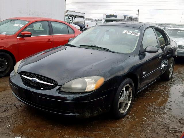 1FAHP56SX3A232694 - 2003 FORD TAURUS SEL BLACK photo 2