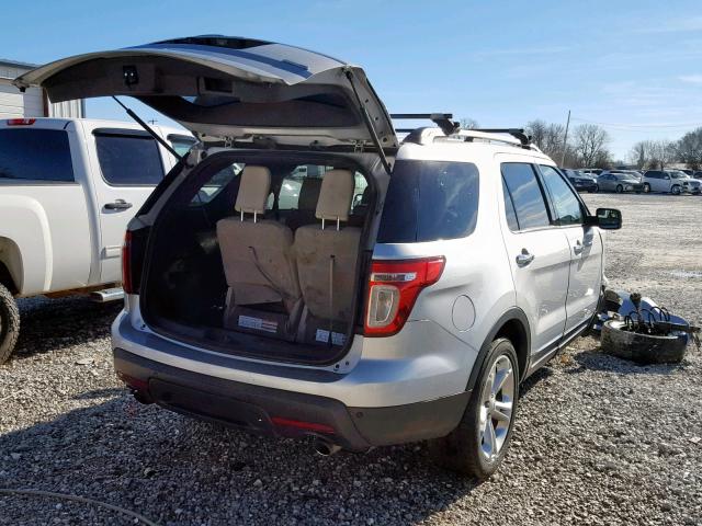 1FM5K8F87FGB81637 - 2015 FORD EXPLORER L SILVER photo 4