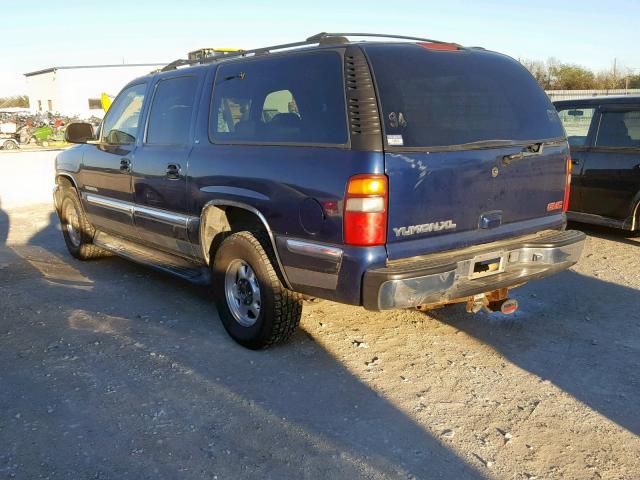 1GKFK16T51J286939 - 2001 GMC YUKON XL K BLUE photo 3