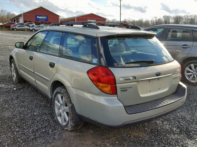 4S4BP61C777335592 - 2007 SUBARU LEGACY OUT BEIGE photo 3