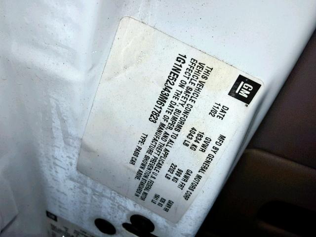 1G1NE52J43M617823 - 2003 CHEVROLET MALIBU LS Ağ foto 10