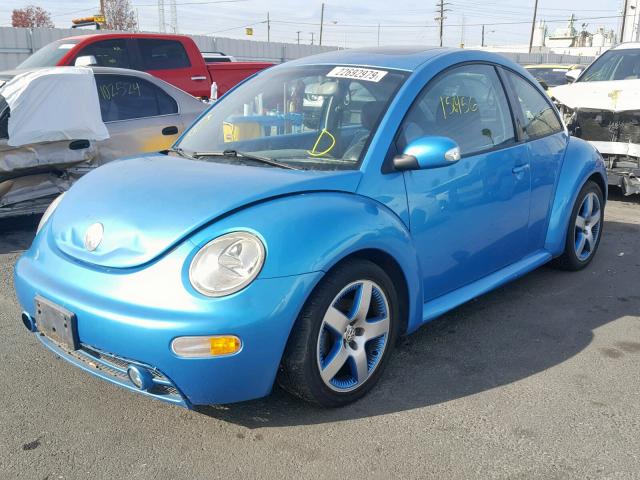 3VWGK31C84M420589 - 2004 VOLKSWAGEN NEW BEETLE BLUE photo 2