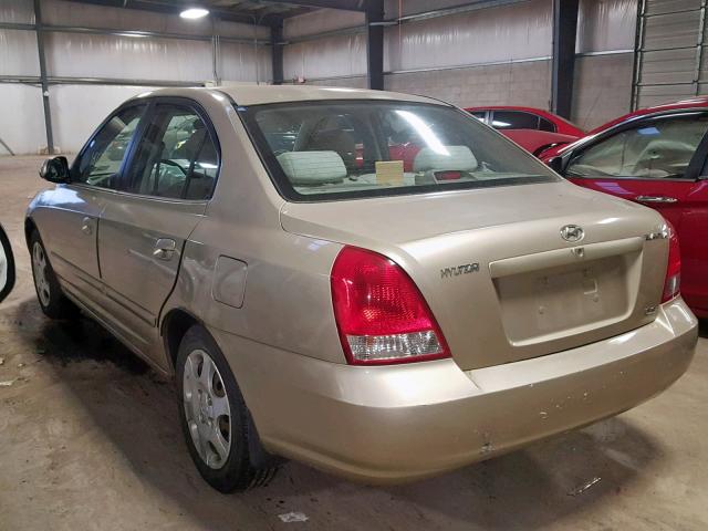 KMHDN45DX3U520740 - 2003 HYUNDAI ELANTRA GL BEIGE photo 3