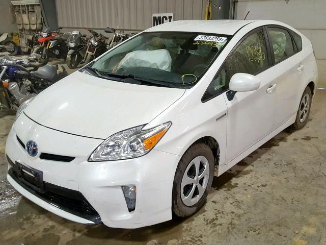 JTDKN3DU5F1903921 - 2015 TOYOTA PRIUS 白色 照片 2