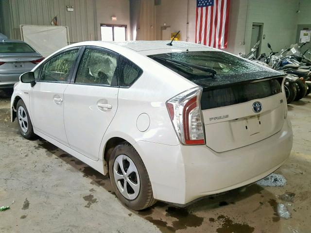 JTDKN3DU5F1903921 - 2015 TOYOTA PRIUS 白色 照片 3